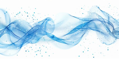 A serene design featuring flowing blue waves with a sparkling touch, perfect for digital backgrounds.