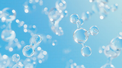 Water Molecule Abstract Background..