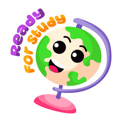      Modern style icon of table globe 

