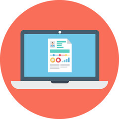 Job Seeking vector icon in background style 