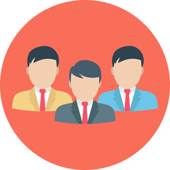 Team vector icon in background style 