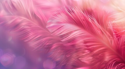 Obraz premium pink feathers background