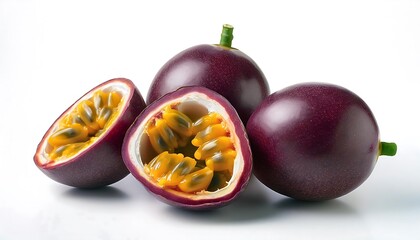 Fresh Passion Fruit with Half Cut Open