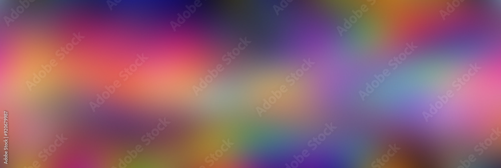 Poster Bright colors and shapes merge into an abstract design, creating a lively backdrop that evokes energy and creativity