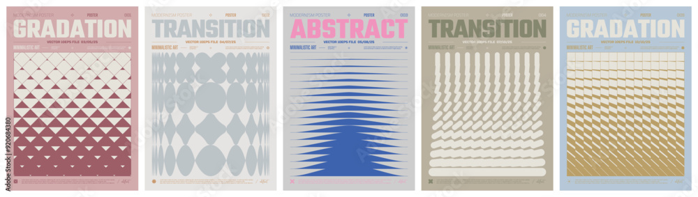 Poster transition brutalism form pastel color trendy poster, abstract geometric composition graphic in y2k 