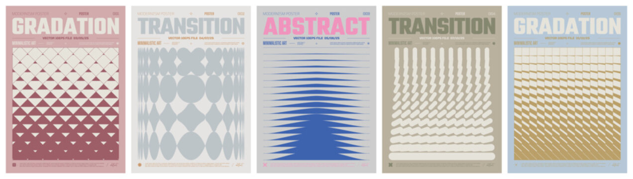 Transition brutalism form pastel color trendy poster, abstract geometric composition graphic in Y2K aesthetics, vector simple shapes print artwork modernism and Retro futuristic style A4 format
