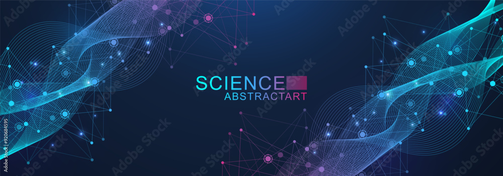 Canvas Prints ai technology abstract background. ai generative art creative banner concept in the digital style. h