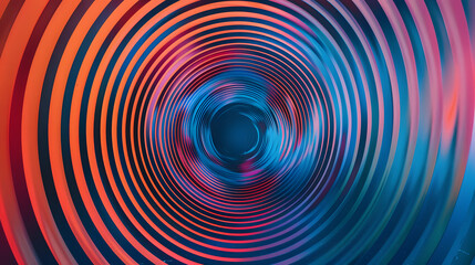 The image is a colorful, abstract representation of a wave. 