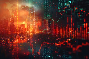 Coins Representing Finance, Investment, and Economic Turbulence in a Financial Storm