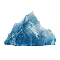 Obraz premium PNG Blue ice sculpture resembling a mountain peak