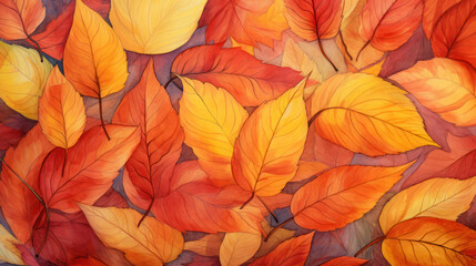 Obraz premium Beautiful collection of autumn leaves. Foliage background, wallpaper.
