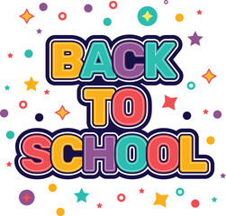 Vibrant Back to School Typography T-shirt Design