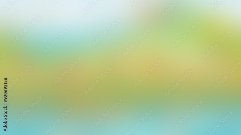 Poster Smooth blue yellow gradient background with a blur effect