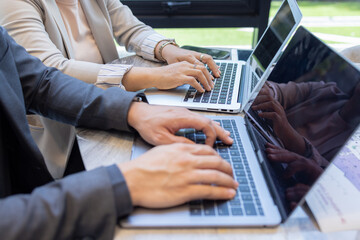 Young businessman thinking of a new project for a small business in a conference room.