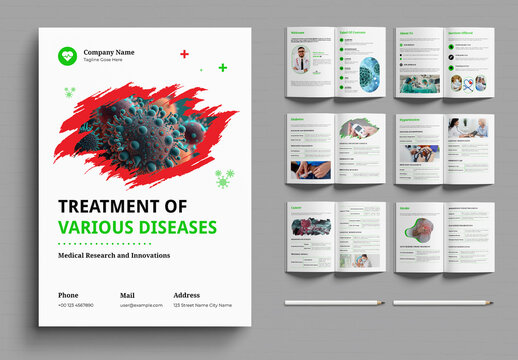 Medical Treatment Of Various Diseases Brochure Layout