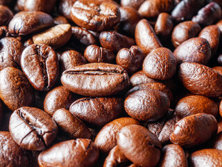 Coffee bean roasted background, Close-up of fresh roasted coffee bean, Wallpapers of  roasted coffee bean