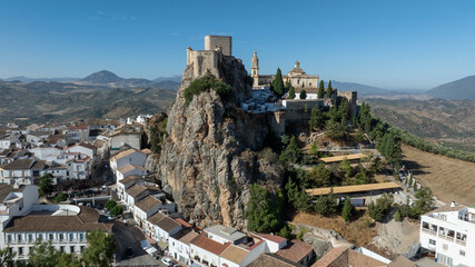 vista aérea del municipio Olvera en la provincia de Cádiz, Andalucía	