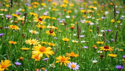 Obraz premium Wildflowers in a Field.
