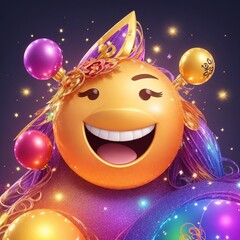 Fototapeta premium funny emoji card