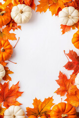 Obraz premium autumn leaves frame