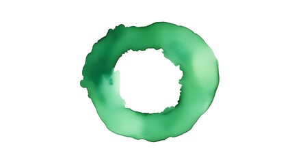 Green watercolor ring