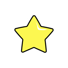 Yellow star sticker