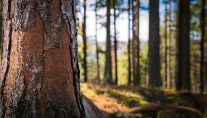 Tree trunk in the forest