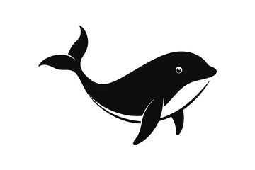 Obraz premium a silhouette of whale vector illustration