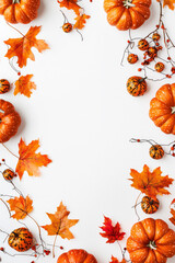 Fototapeta premium autumn leaves frame