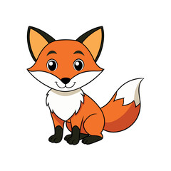 Fox vector Clipart isolated design illustration