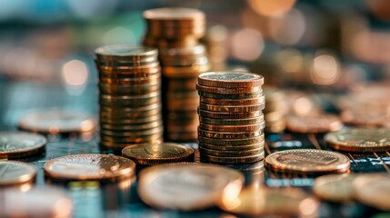 Abstract background finance  chart coin