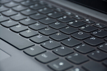 detail of laptop keyboard