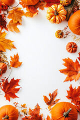 Fototapeta premium autumn leaves frame