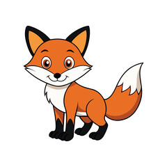 Obraz premium Fox vector Clipart isolated design illustration