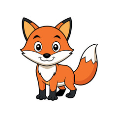 Fox vector Clipart isolated design illustration