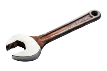 Rusty Wrench Isolated
