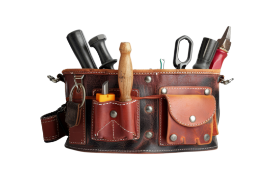 Leather Tool Belt with Tools
