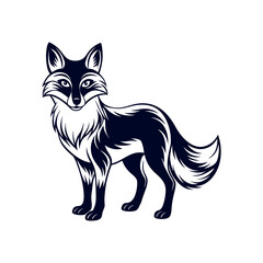 Fox silhouette vector Clip art isolated design illustration