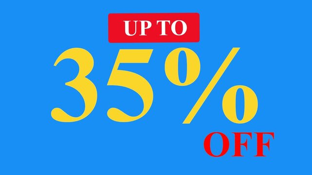 Title Up to 35% off, sale, discount. Suitable for marketing campaigns, website banners, social media promotions, advertising materials, retail promotions.