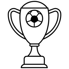 Trofeo de soccer art vector illustration
