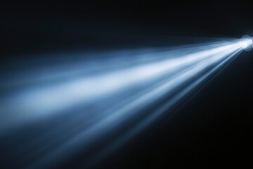 Close up of light beam isolated on black background with generative ai
