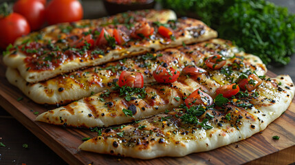 Turkish gozleme slices