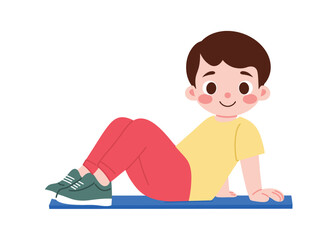 Boy Cute Character Vector Illustration