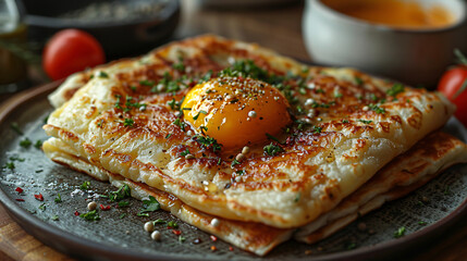 Turkish baked gozleme