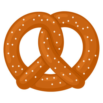salted pretzel illustration 