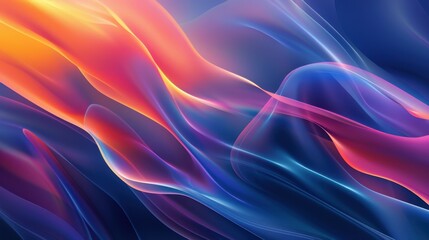 Obraz premium 3d rendered abstract iridescent wavy background for design, covers, advertising, templates, banners and posters 