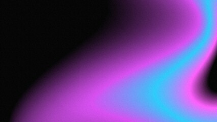 Abstract flat liquid style Vintage glowing neon soft blur defocused noise grainy freeform gradient background with black blue purple mid century modern colors copy space text area 