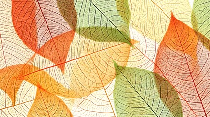 Nature inspired vector background with leaf patterns