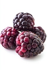 Mystic photo of Black Raspberry, isolated on white background