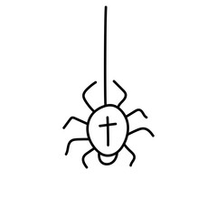 Spider. Vector illustration in doodle style
